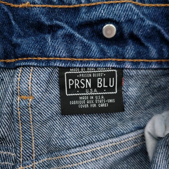 Prison Blues Double Front Custom Painted Jean - Picture 9 of 11